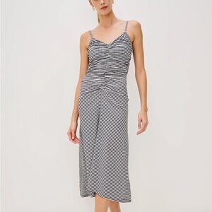 Rails Navy Striped Midi Dress